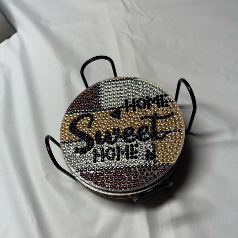Set of homemade coasters